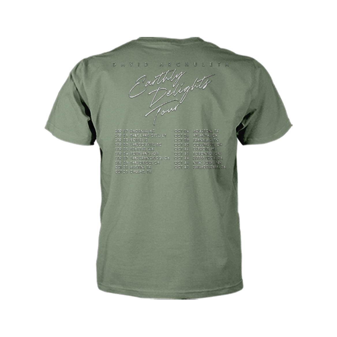 2025 Earthly Delights Tour Tee
